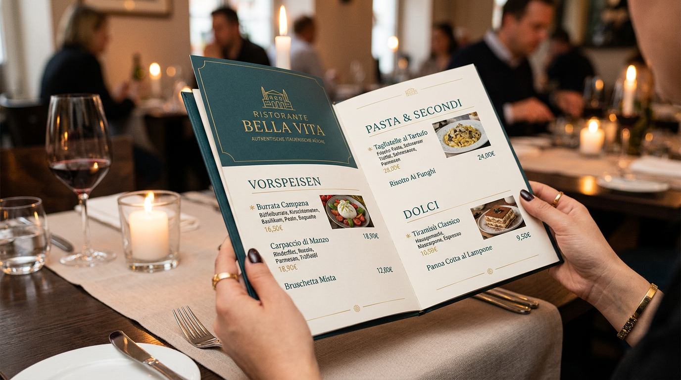 Speisekarten-Beispiel: Ristorante Bella Vita